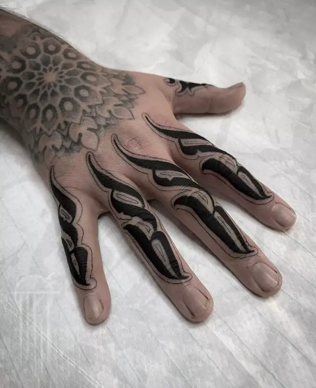 pattern hand tattoos