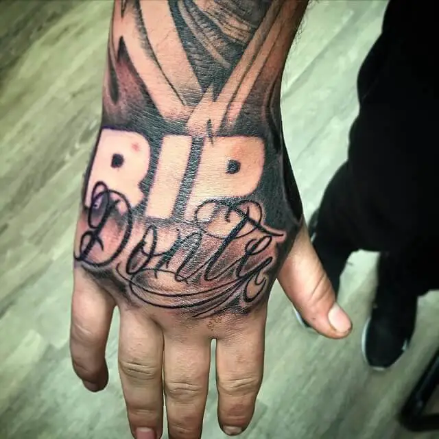 rip hand tattoos