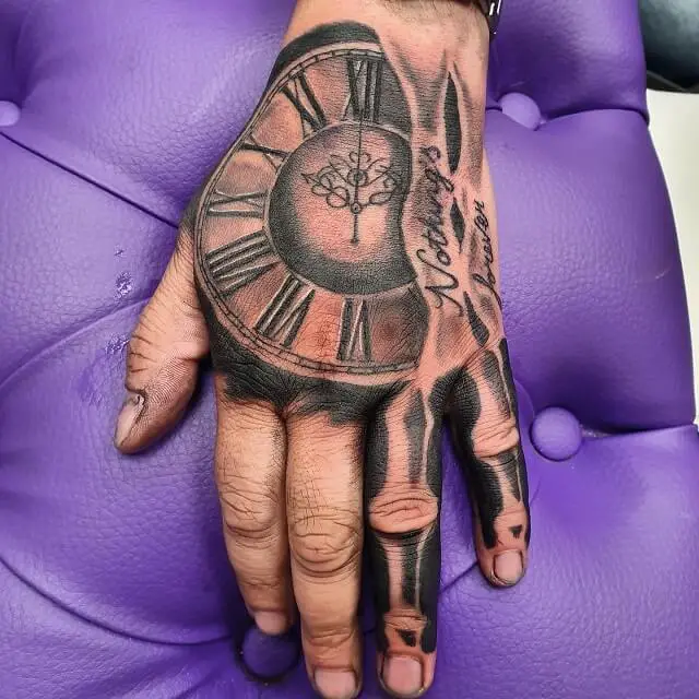 skeleton hand tattoos