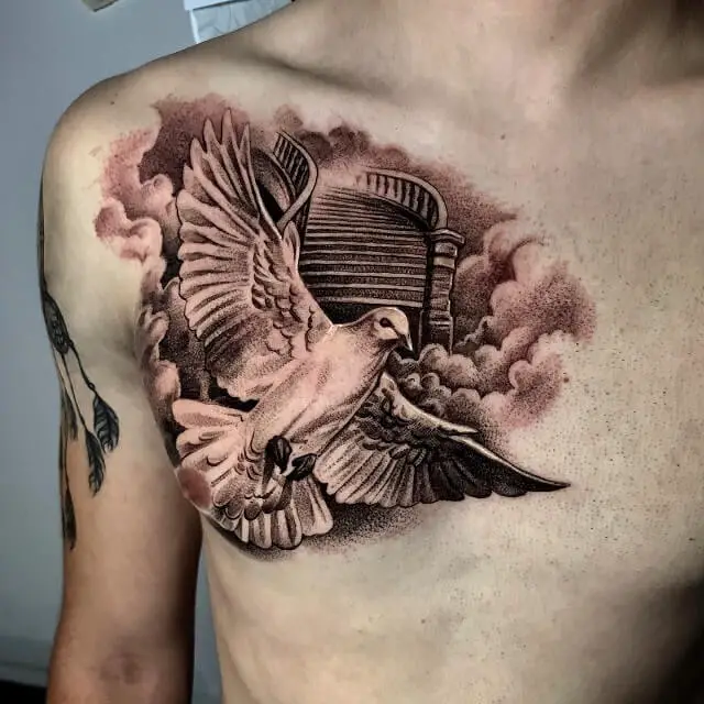 stairway to heaven chest tattoos