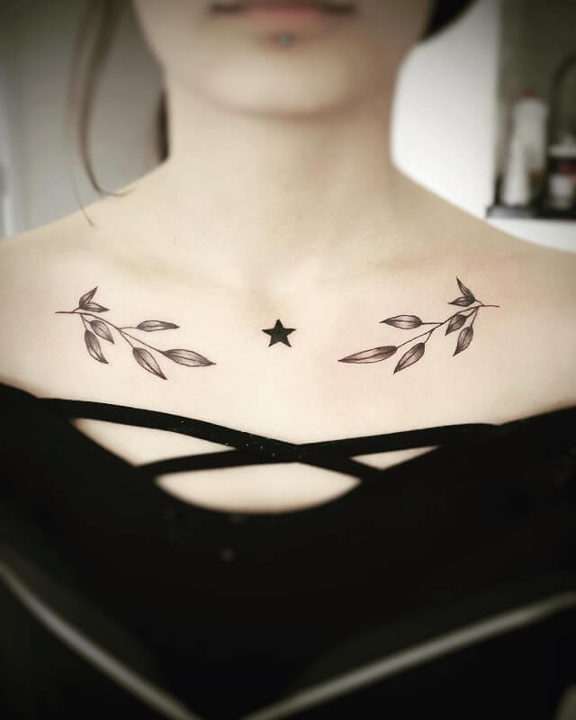 star chest tattoos 