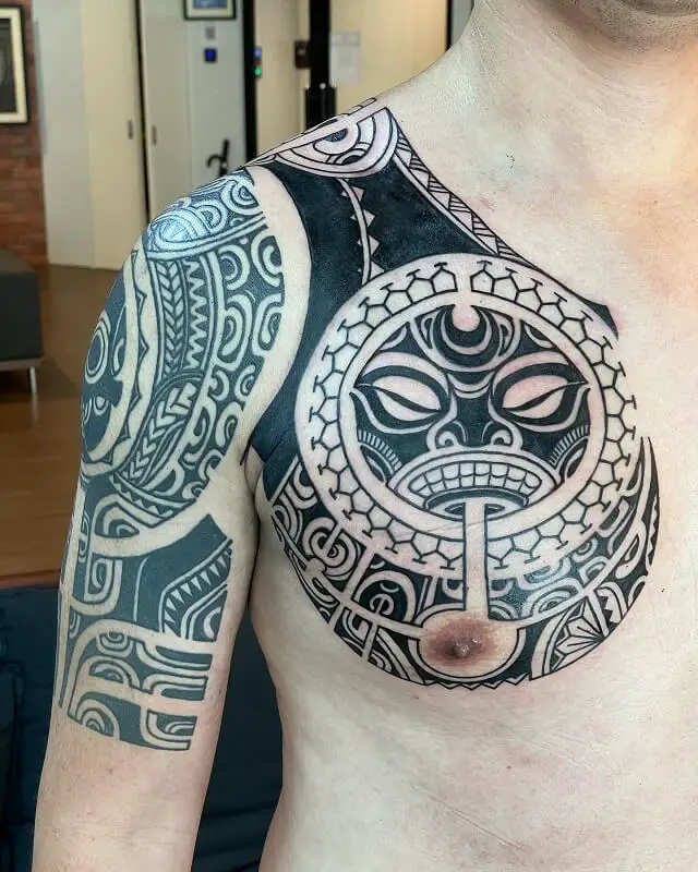 tribal chest tattoos