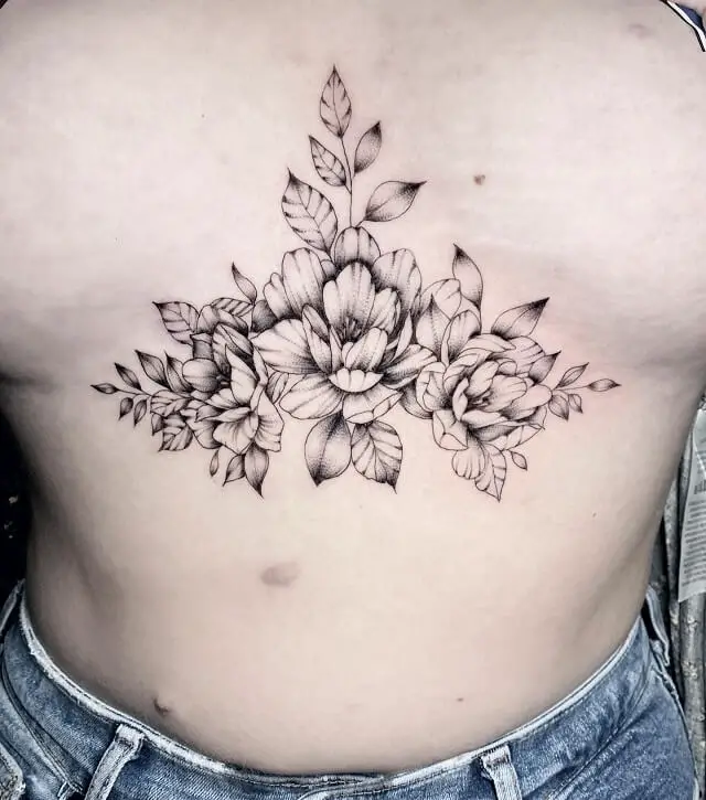 under chest tattoos