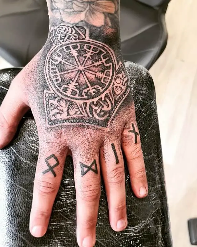 viking hand tattoos