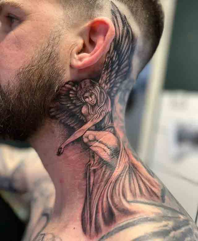 89 Stunning Neck Tattoos For Men in 2023 –