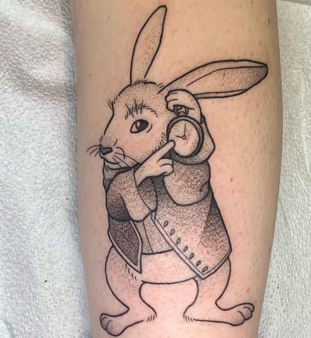 Alice In Wonderland Rabbit Tattoo 1