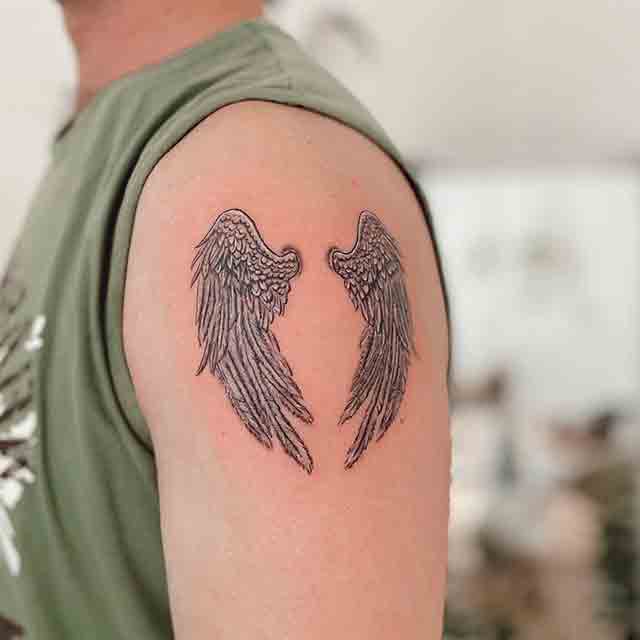 Angel Wing Sleeve tattoo (2)