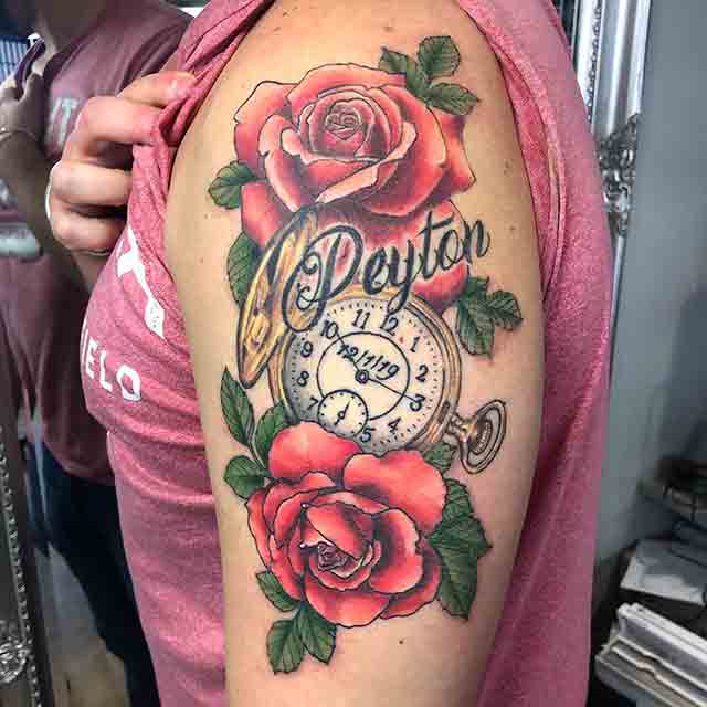 Clock and Rose Tattoo Ideas In 2021  Meanings Designs And More