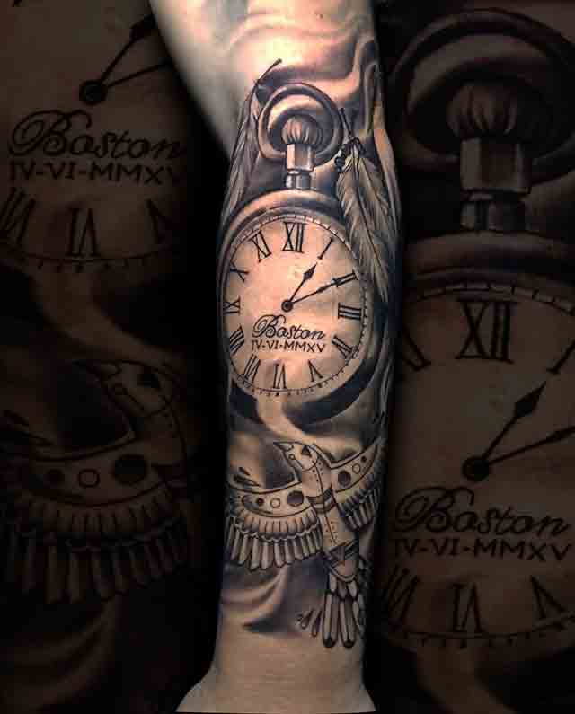 Clock-Tattoo-With-Name-And-Date-Of-Birth-(2)