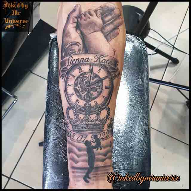 Clock-Tattoo-With-Name-And-Date-Of-Birth-(3)