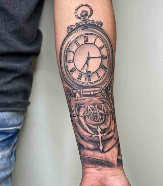 Clock-and-Rose-tattoo-(1)