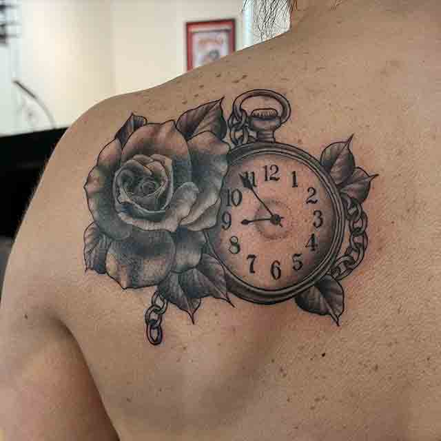 Clock-and-Rose-tattoo-(3)