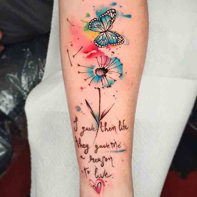 Dandelion-Butterfly-Tattoo-(3)