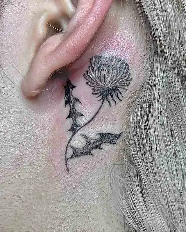 Dandelion-Tattoo-Behind-Ear-(3)