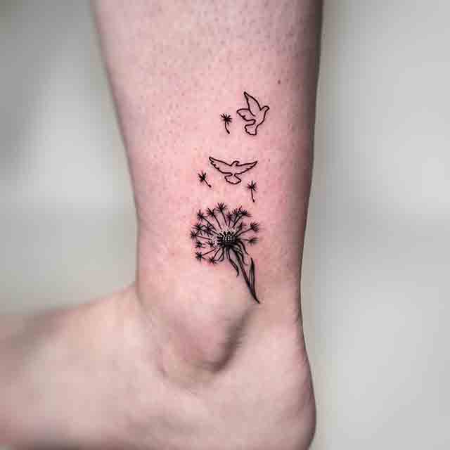 Dandelion-Tattoo-On-Ankle-(1)