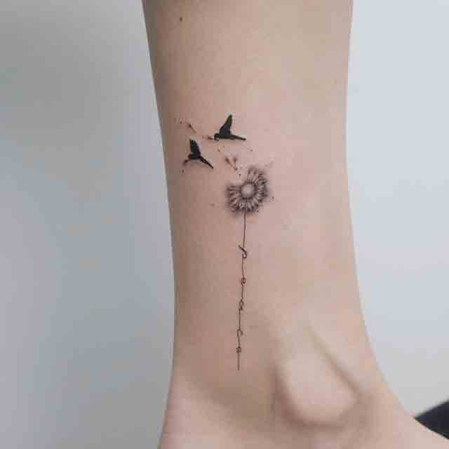Dandelion-Tattoo-On-Ankle-(3)