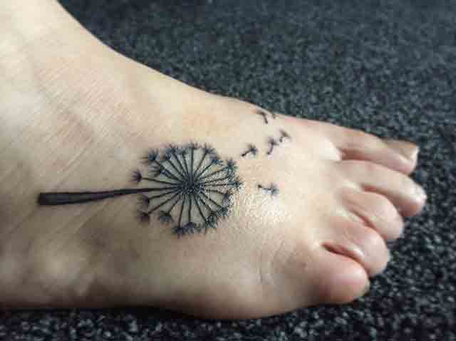 Dandelion-Tattoo-On-Foot-(1)