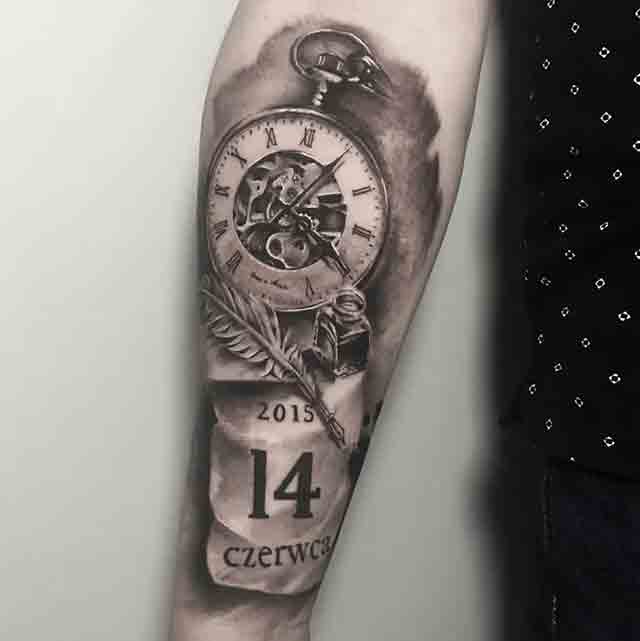 Daughter-Birth-Clock-Tattoo-(3)