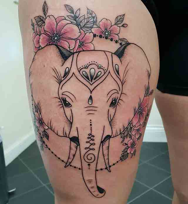 Dotwork-Elephant-Tattoo-(1)