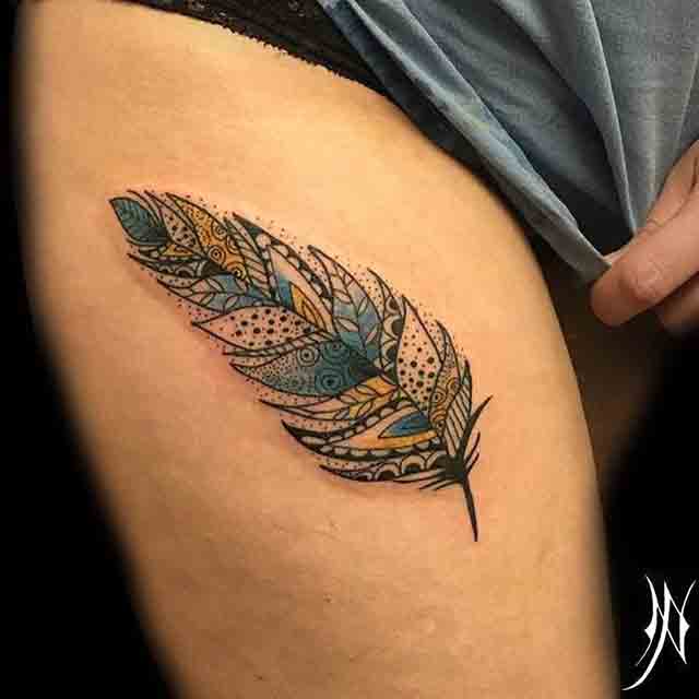 Dotwork-Feather-Tattoo-(1)
