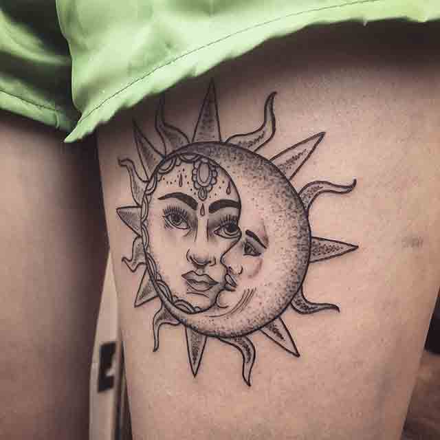 Dotwork-Sun-Tattoo-(1)