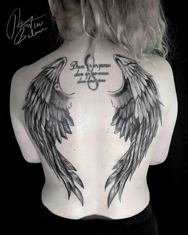 dark angel wing tattoo