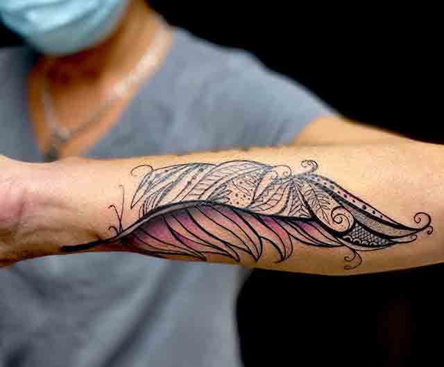 Feather-Forearm-Tattoo-(1)