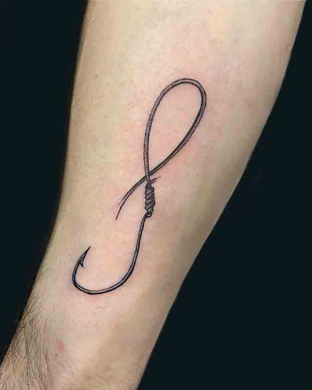 fishing hook tattoos for men