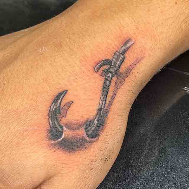 fishing hook tattoos for girls