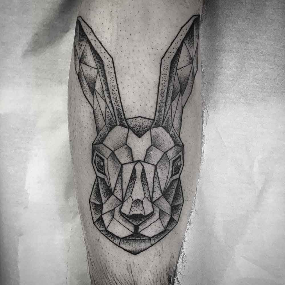 Geometric Rabbit Tattoo 3