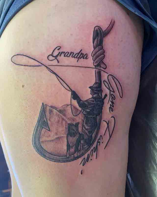 fishing memorial tattoo