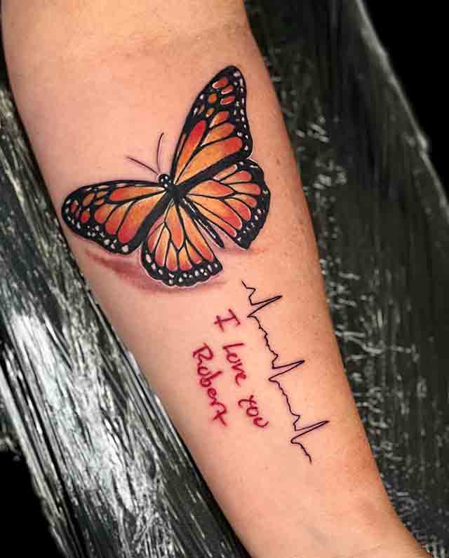 Butterfly Memorial Tattoo  Memorial piece for a brother who  Flickr