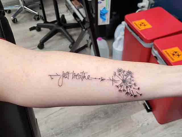 Just Breathe Dandelion Tattoo (2)