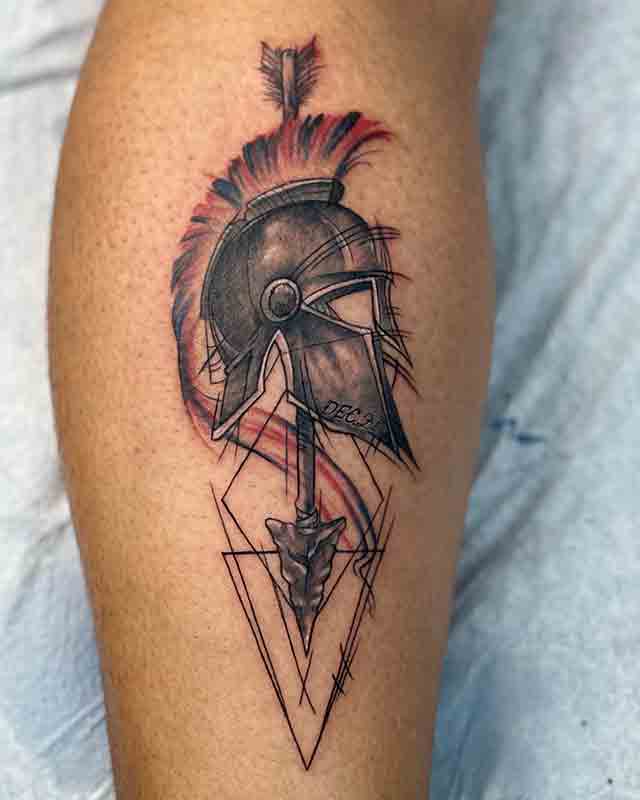 Gladiator skull tattoo
