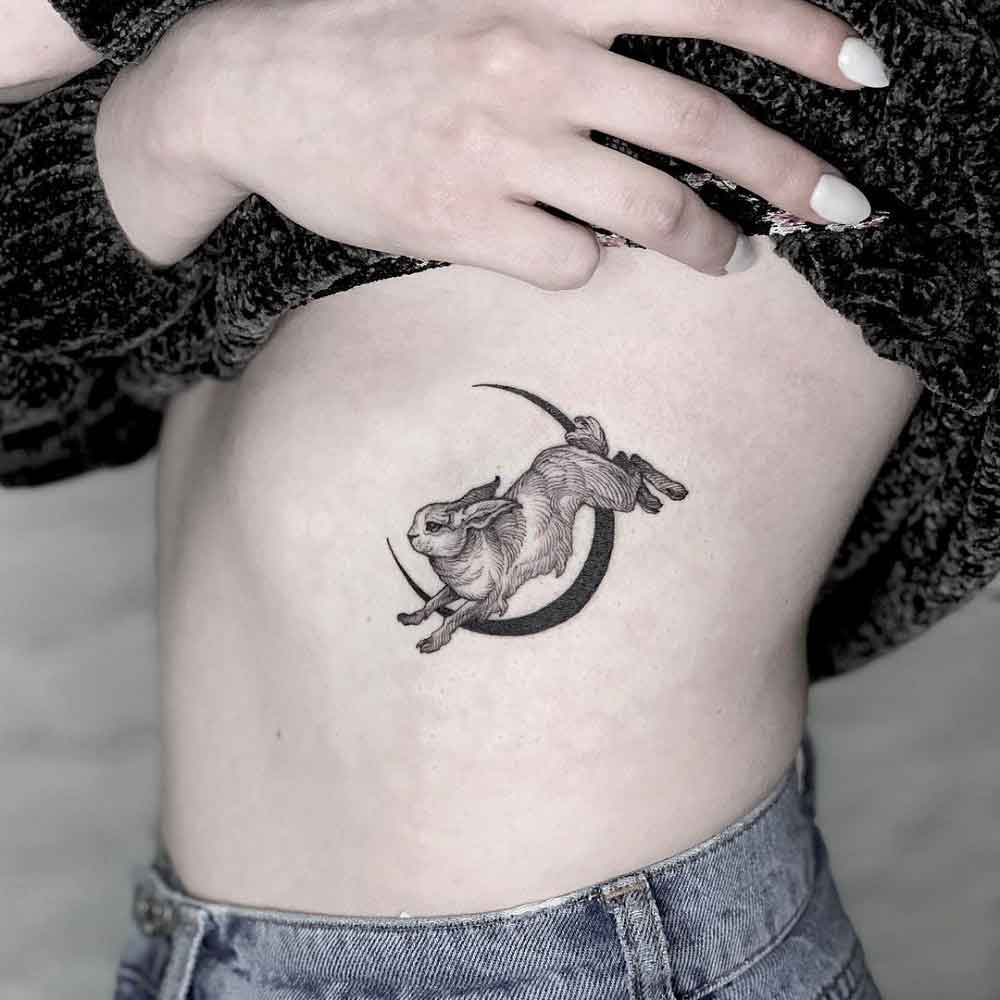 Moon Rabbit Tattoo 1