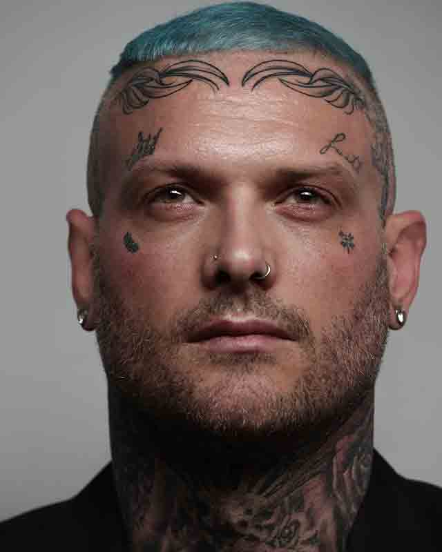 Premium Photo | Tattooed elbow hide male face tattoo culture concept man  brutal unshaven hispanic appearance tattooed arm bearded man posing with  tattoos brutal macho with tattoos masculinity and brutality