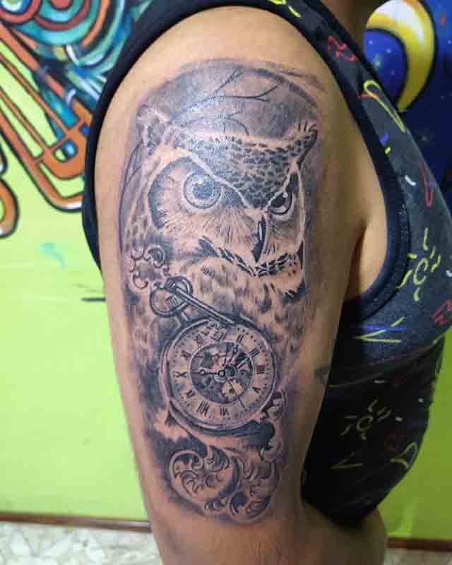 Owl-With-Clock-Tattoo-(2)