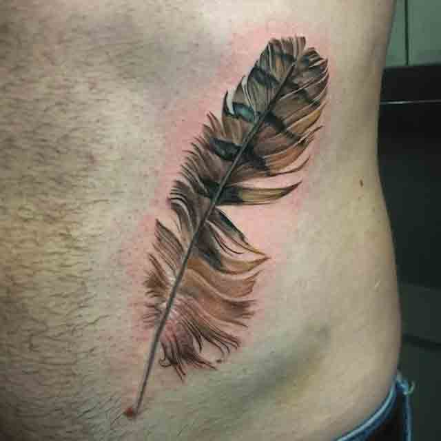 Realistic-Feather-Tattoo-(2)