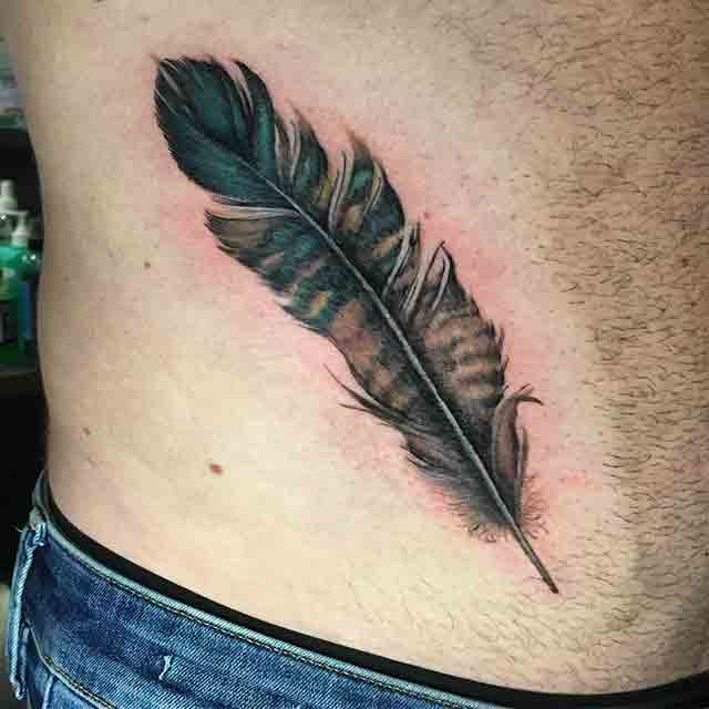 Realistic-Feather-Tattoo-(3)