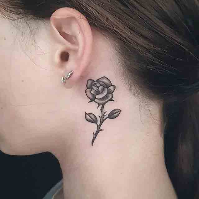 40 Modern Rose Tattoos For Neck  Tattoo Designs  TattoosBagcom