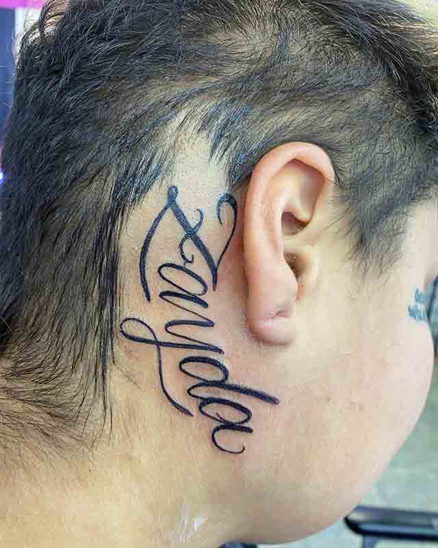 Neck Name Tattoo Ideas