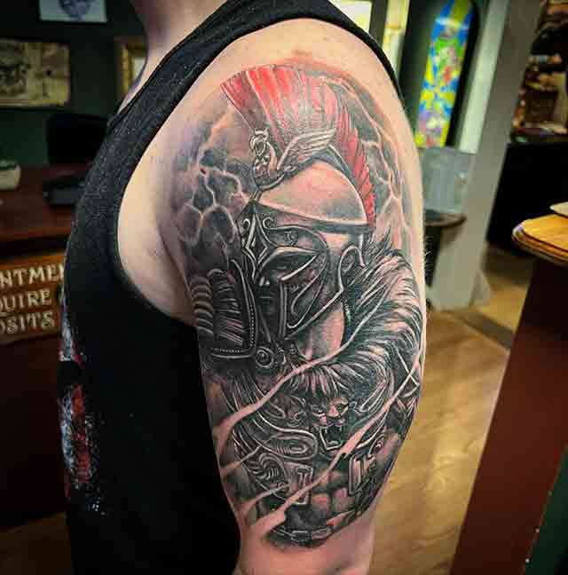 Seven Tattoo Studio  Las Vegas Shop  Appointments 7028178703 on  Instagram Spartan Warrior  Louis Philippe Lauzon For bookings tap the  text button under our bio spartantattoo 300tattoo lasvegastattooartist