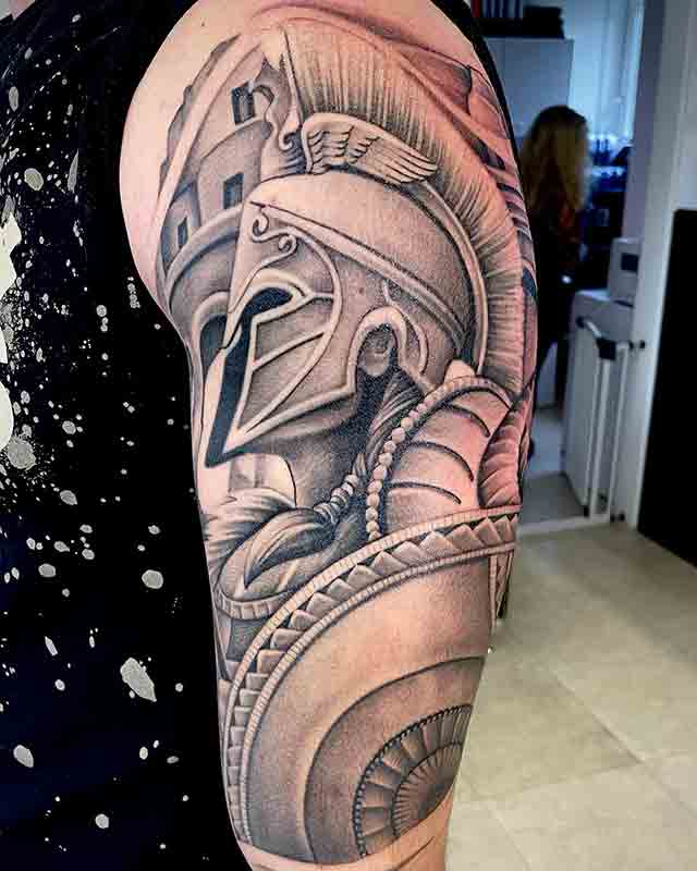 Guys Greek Spartan Warrior Tattoos  Mythology tattoos Greek mythology  tattoos Greek tattoos