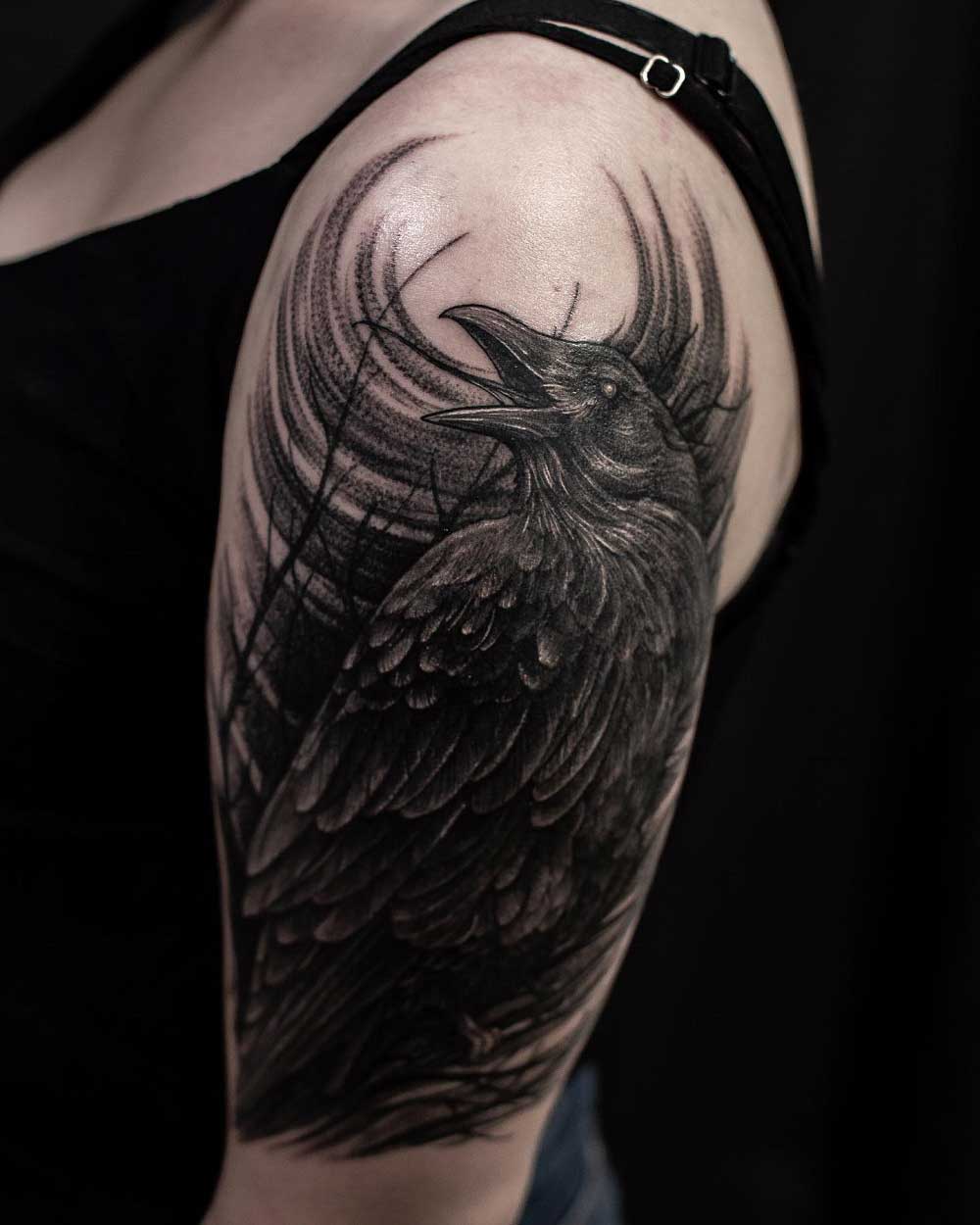 Wisdom Love And Death The Symbolism Of The Crow Tattoo  Psycho Tats