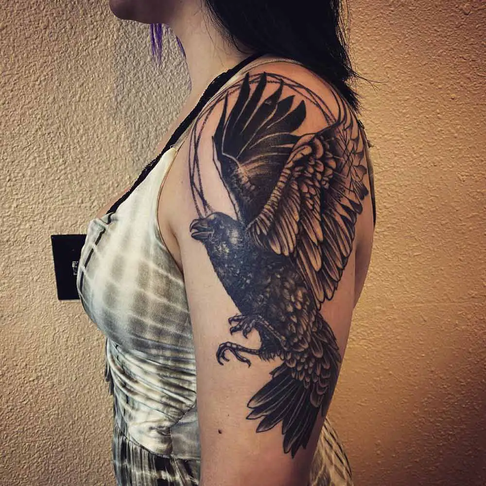 Tattoo of Crows Graveyards Trees