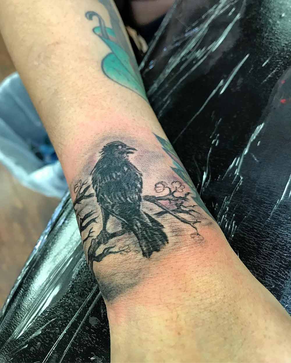 Hidden Crow Tattoo