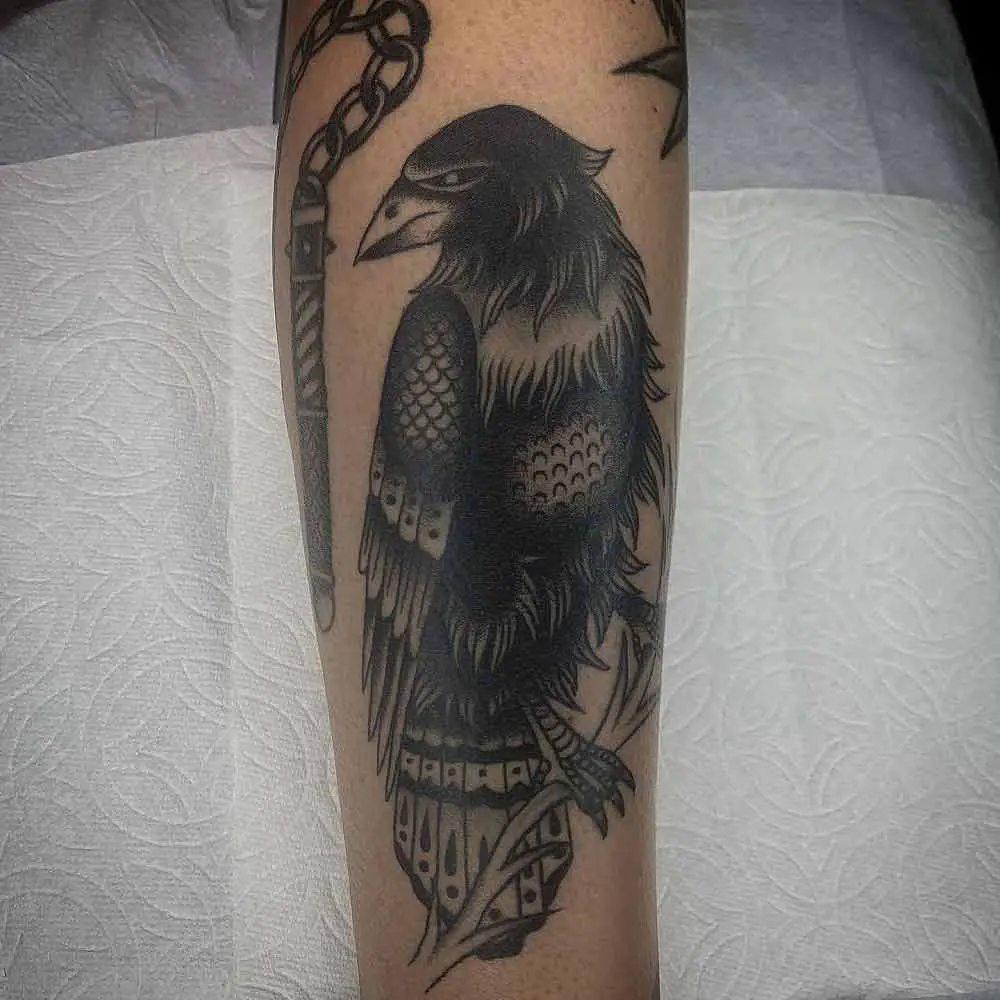 native american crow tattoo