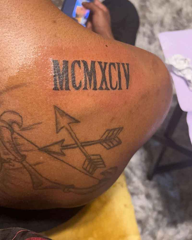 1994 In Roman Numerals Tattoo 1