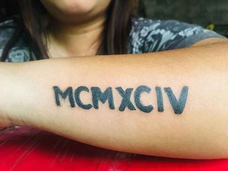 1994 In Roman Numerals Tattoo 3