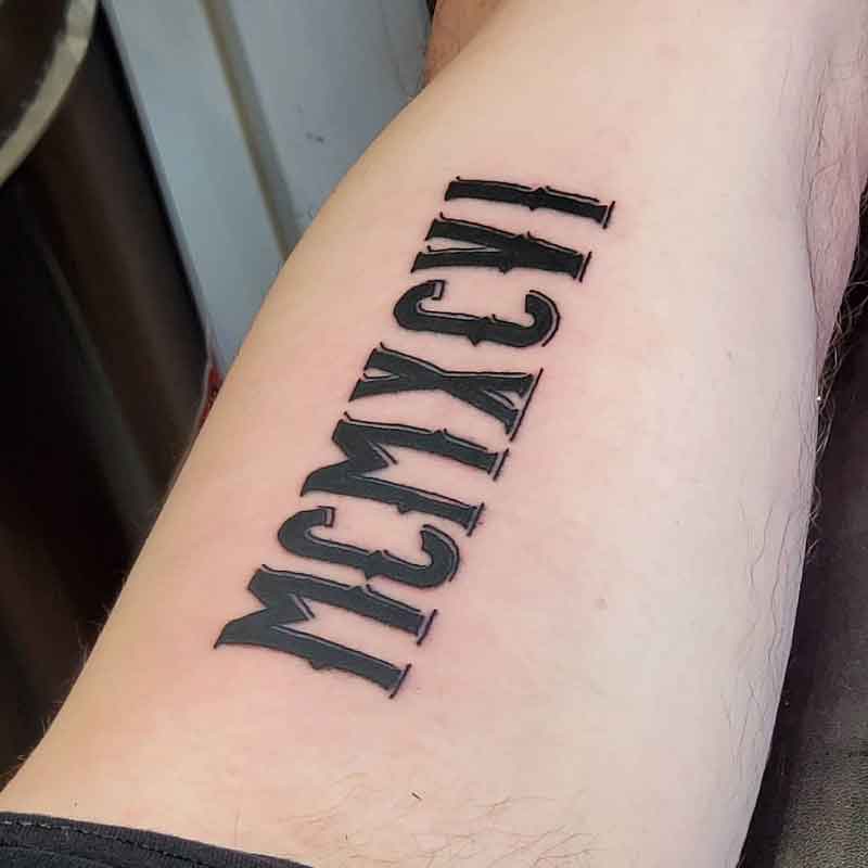 1996 In Roman Numerals Tattoo 2